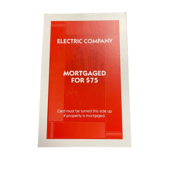 Monopoly Here Now Electric Company Property Title Deed Card Replacement 2008 u - Picture 2 of 5